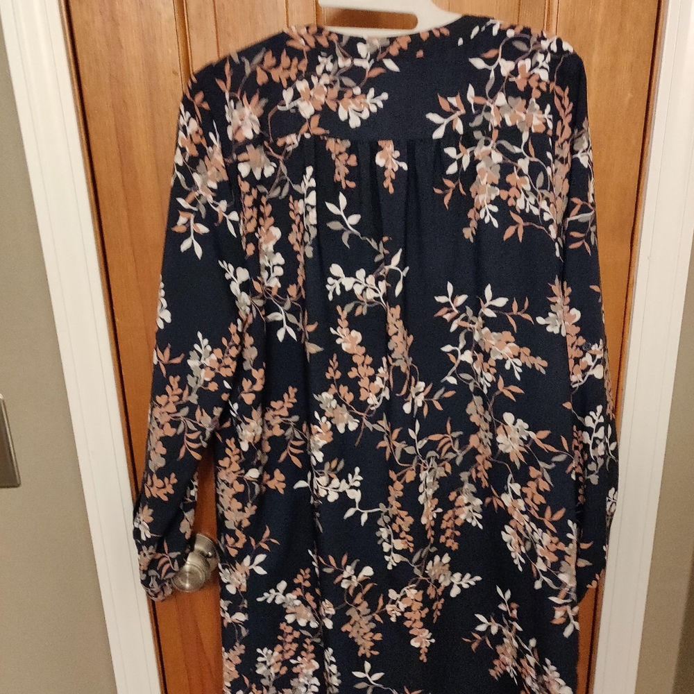 Long sleeved shift dress